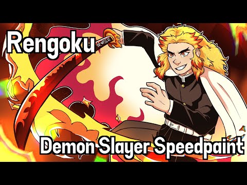 Demon Slayer: Rengoku [Speedpaint ]