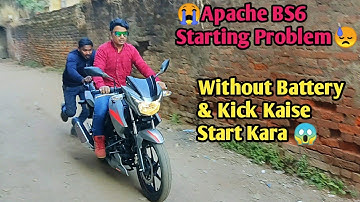 Tvs Apache RTR 160 2V BS6 Starting Problem? ❌✔️ | BS6 Bike Start FI Without Battery ❌