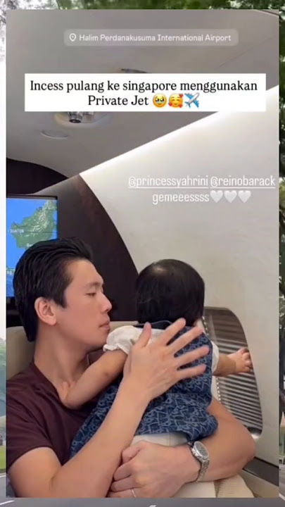 Syahrini, Reini Barack dan putrinya naik pesawat jet pulang ke Singapore #syahrini