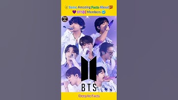 💟💯Some Amazing Facts BTS Members🥶| BTS ARMY | #shorts #ytshorts #bts #btsarmy #factsinhindi #kpop