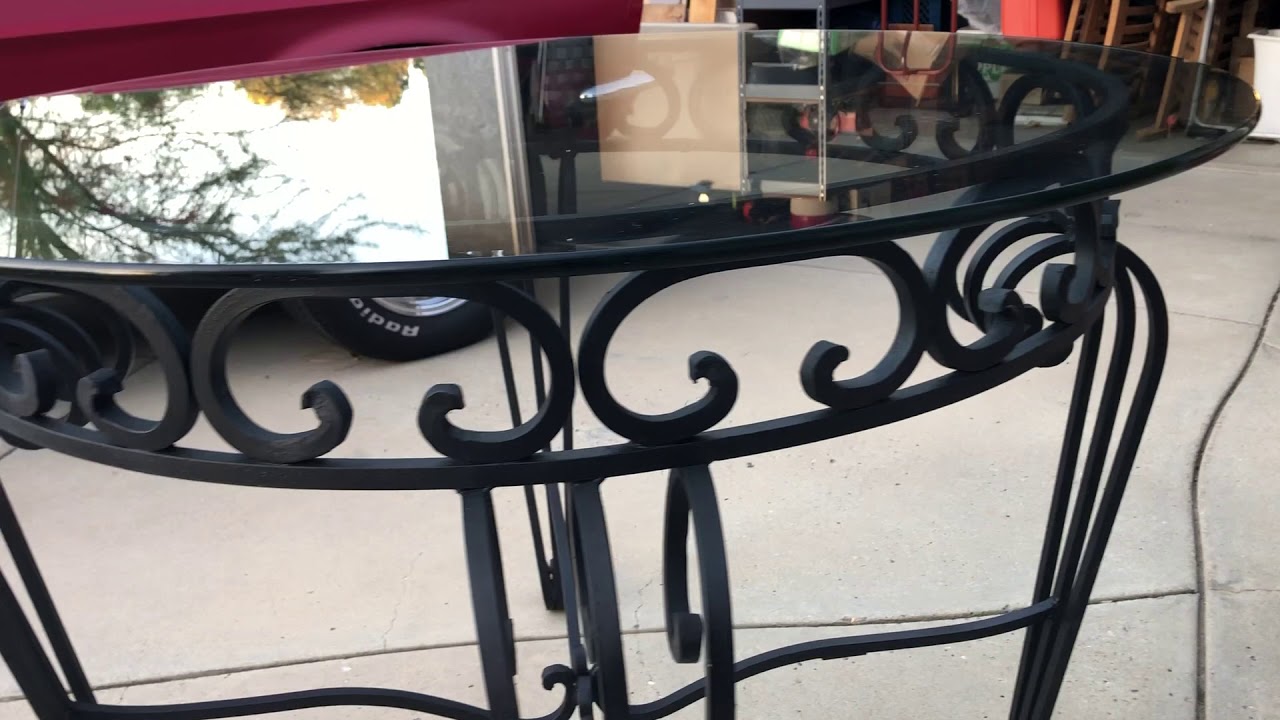 Vintage Wrought Iron Table with Glass Top LOS ANGELES YouTube