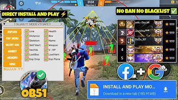 OB51 FREE FIRE MOD MENU 🔥 UNLIMITED DIAMOND HACK 🔥 FF MOD MENU APK 2025