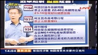 11052014 前進新台灣 提前曝光! 蔡正元公佈柯顧問名單 內鬼 柯被竊聽 連:轉移器官買賣焦點 啥招