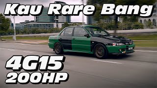 Proton Wira Turbo 4G15 200HP  Kau Rare Bang!