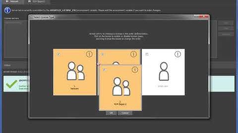 Advanced - Selecting different licensing types and setting the order