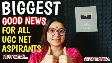2026 Biggest Good News for All UGC NET Aspirants | UGC NET Important Updates | Shefali Mishra