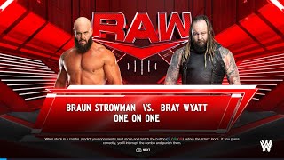 WWE2K24 Braun Strowman vs Bray Wyatt in a Normal Match on RAW