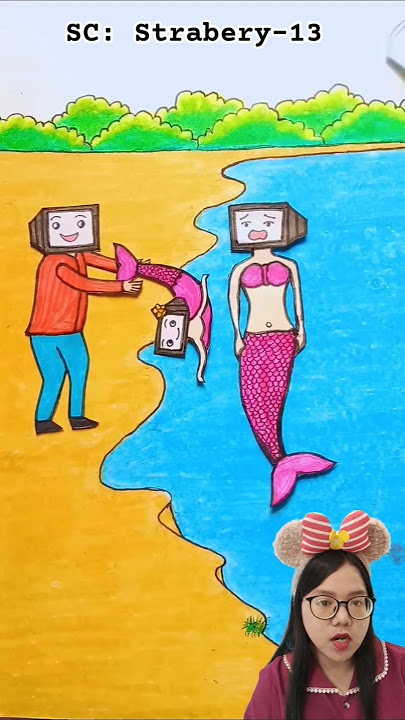 Bring Home the Mermaid and Put it in the Aquarium‼️@Strabery-13 #shorts #funny #comedy #trending
