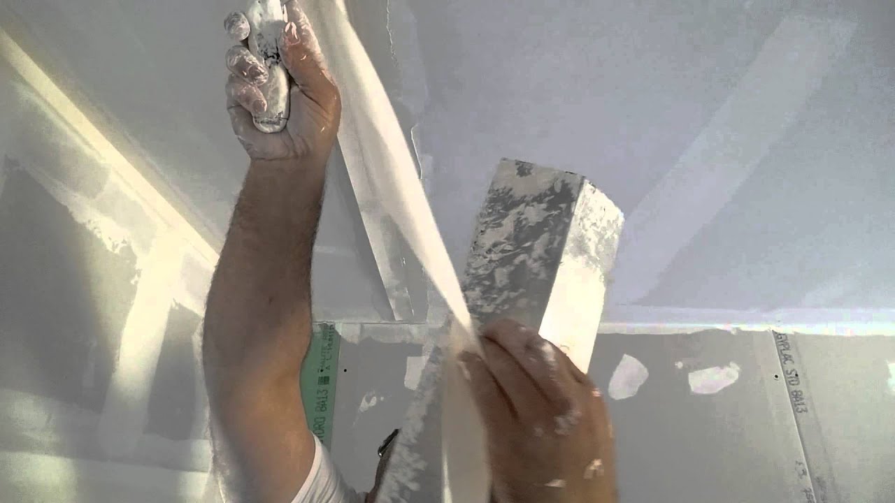 ⏩ Comment faire une bande placo au plafond , raccord bord plat / bord plat  , le collage 