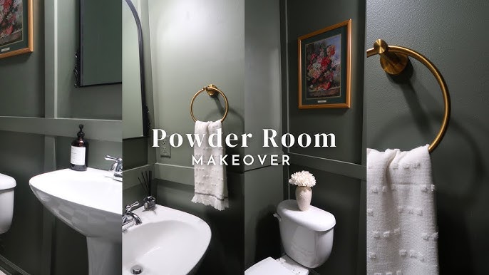 Painted Black Powder Bathroom Mini Makeover - Life Love Larson