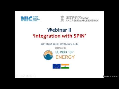 Second Webinar - Integration of MNRE SPIN Portal - 12-03-2020