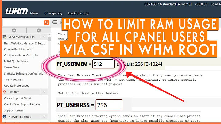 How to limit RAM usage for all cPanel users?