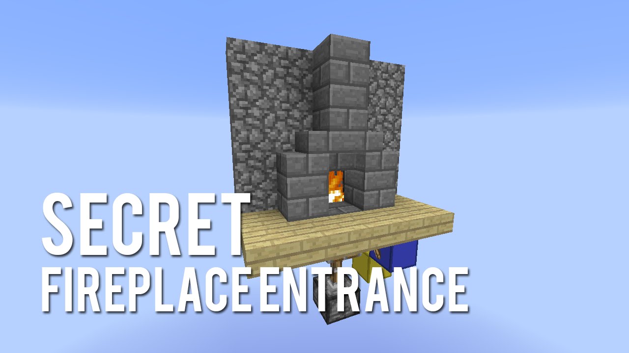 Redstone: Secret Fireplace Entrance [Tutorial] Minecraft Map