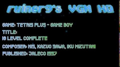Tetris Plus Game Boy OST 18 Level Complete
