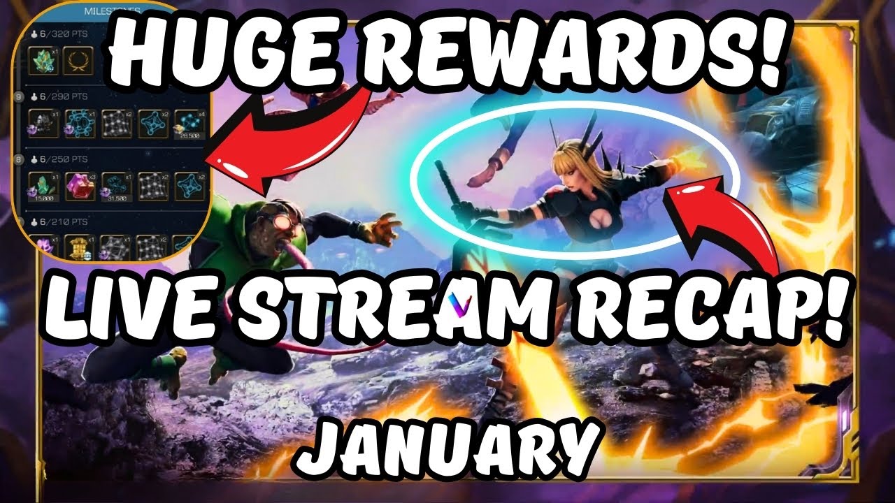 Jan Live Stream Recap:  Massive Rewards Solo Coliseum, Final Star-Lord Piece, Summoner's Choice MCoC