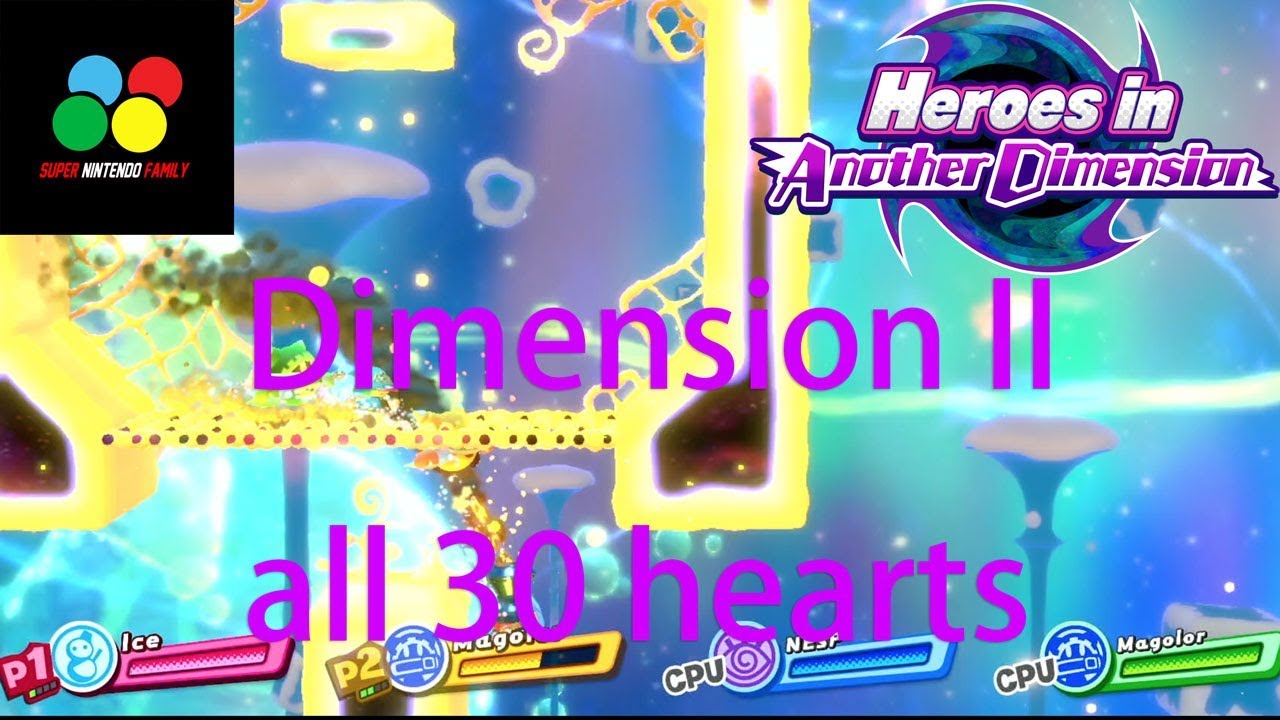 Kirby Star Allies-All 30 hearts in Dimension II of Heroes in another ...
