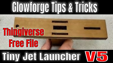 Tiny Jet Launcher V5! I love combining Tinkercad with the Glowforge!