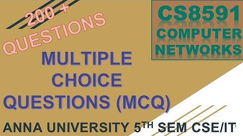 CS8591 MCQ COMPUTER NETWORKS | UNIT 1 #CS8591 | #Anna University - 5th Sem CSE/IT| Abisha