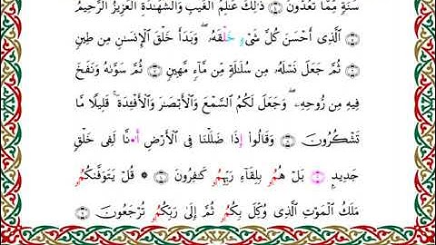 سورة السجدة المقرئ ابو جعفر