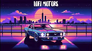 Lofi Road Trip: Neon Car Sunset | Perfect Background Music