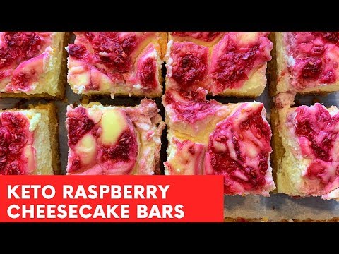 Keto Raspberry Cheesecake Bars | Easy Keto Dessert