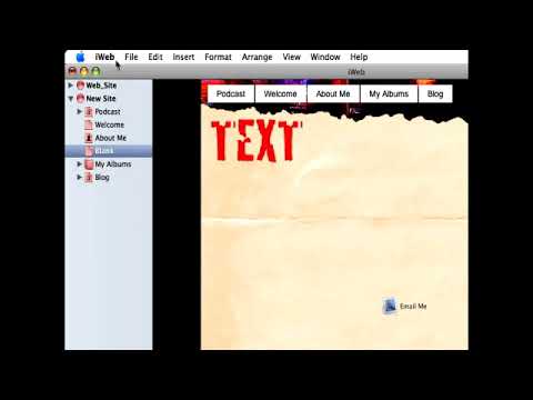 Publishing a Website with iWeb