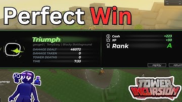 How to get a PERFECT win on EZ TERRY in Tower Incursion | ROBLOX