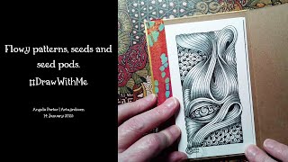 Flowy patterns, seeds and seed pods | Draw With Me | Zentangle Inspired Art