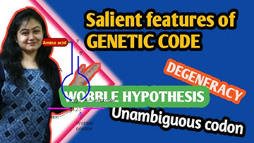 WOBBLE hypothesis tRNA|Genetic code Salient features|Codon|Anti-codon|Molecular basis of inheritance
