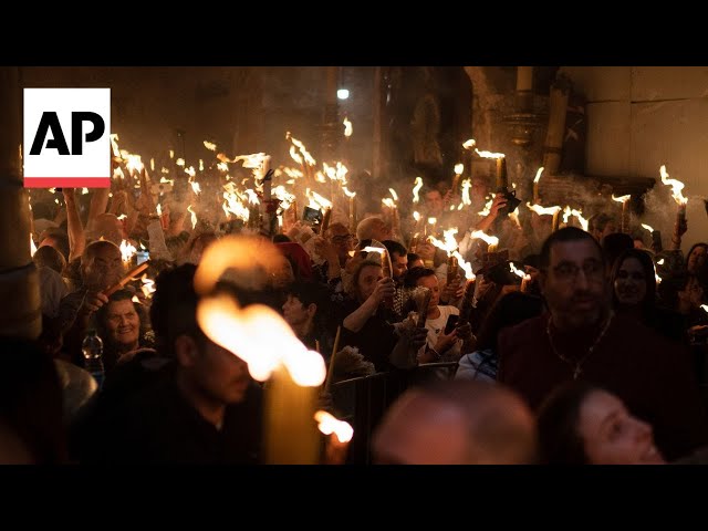 Eastern Orthodox worshippers throng Holy Fire ceremony in Jerusalem