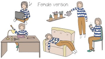 Videoscribe SVG pack - Casual characters