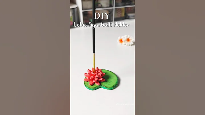 Lotus Agarbatti Holder with clay #shorts #clay #clayart #diy #shortsviral #viral #trending #craft