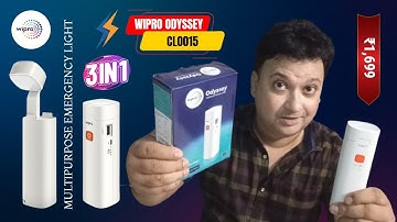 Complete Review of Wipro Odyssey Multifunctional Emergency Light (CL0015) | with Power Bank