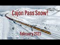 4k rare and incredible cajon pass snow 2023