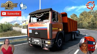 Euro Truck Simulator 2 (1.43) Old Russian Tipper Truck MAZ-6303 by Eugene Skorohodov   DLC's & Mods