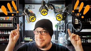 My new crazy workbench lights: Adam Savage’s Lamp