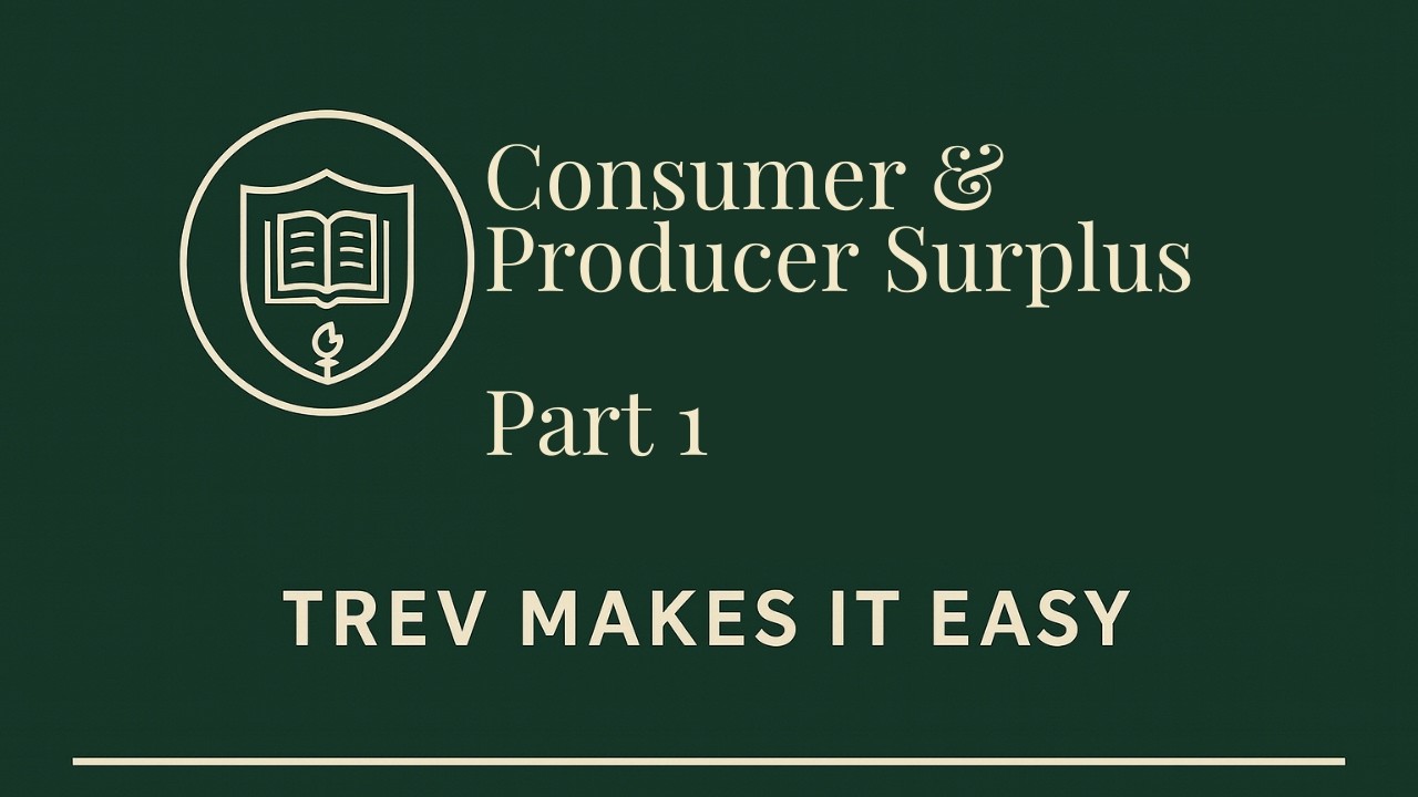 How Consumer & Producer Surplus Work | Trev on Econ