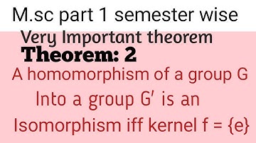 A homomorphism of a group G into a group G