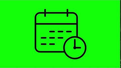 Animated Business Deadline Icon on Green Screen With Pop-up Sound