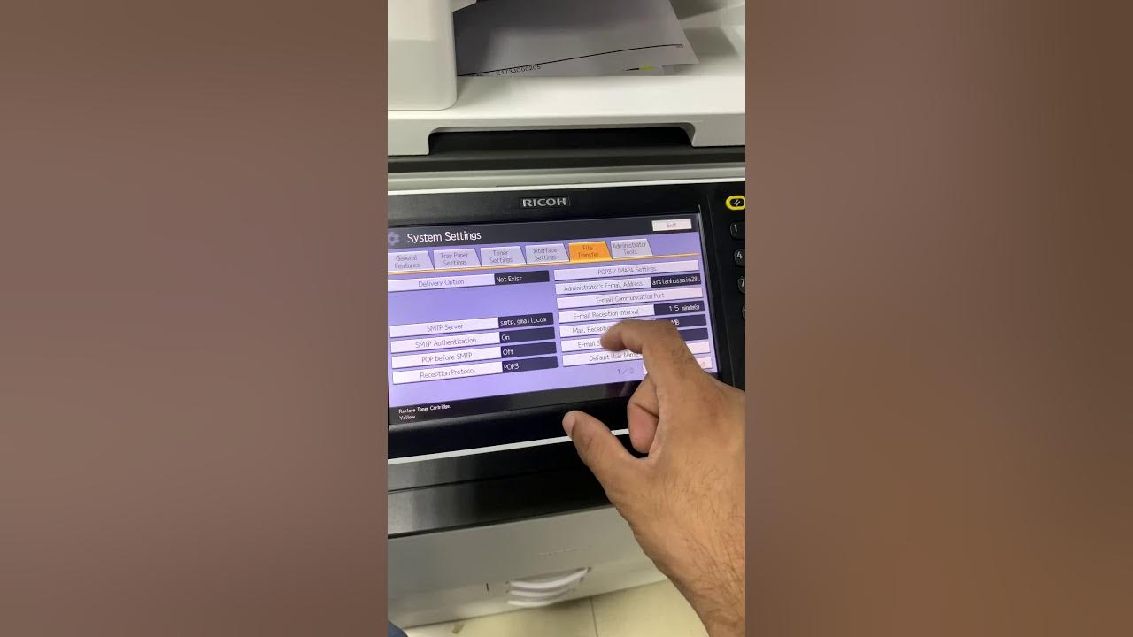 Ricoh scan To Email setup YouTube