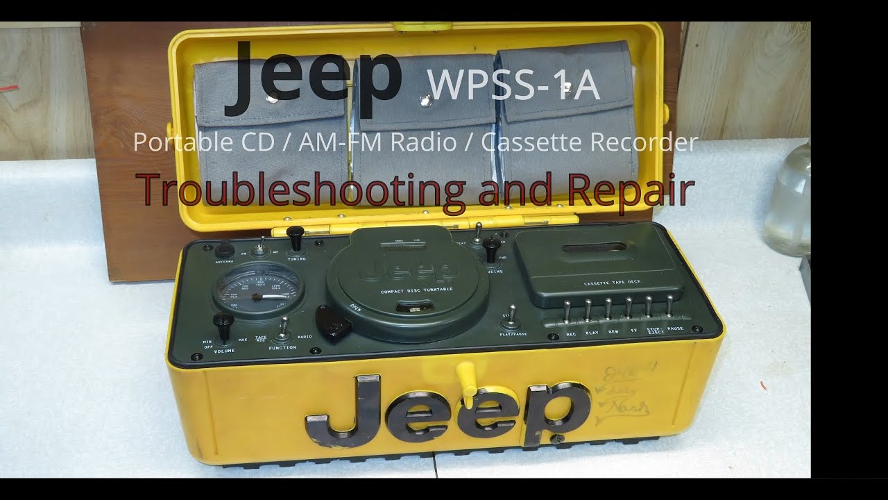 Buy the Jeep Electronics WRSS-2A AF/FM Cassette CD Radio for Parts or  Repair