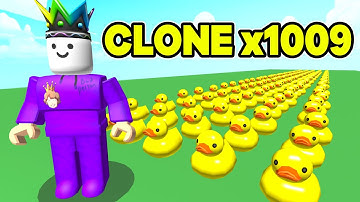 I CLONE My DUCK x1009 To make at ARMY In Roblox