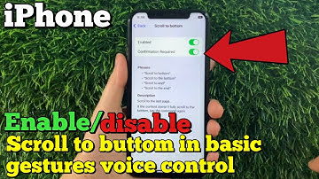 How to enable or disable scroll to bottom in basic gestures voice control voice control on iPhone X