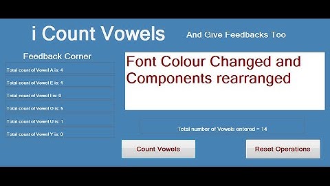 Vowels Counter Created with While Loop in Visual Basic.Net