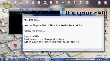 get file names in a folder using cmd