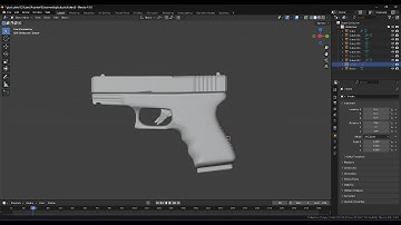 Glock 17 speed modeling in Blender