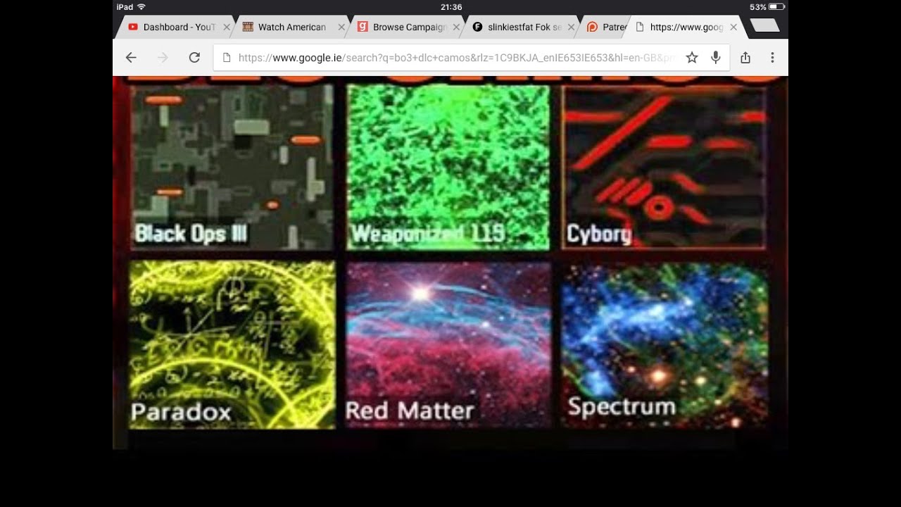 Bo3 all black market camos on the svg (except the two new ones)