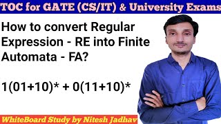 Convert Regular Expressions to Finite Automata | Example 5 | TOC theory of computation in Hindi