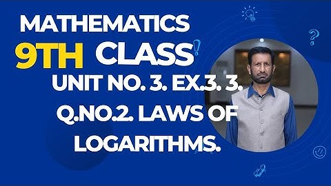 Maths 9th class. Unit no. 3 Ex.3.3 .  Q.no.2. Single logarithm form.