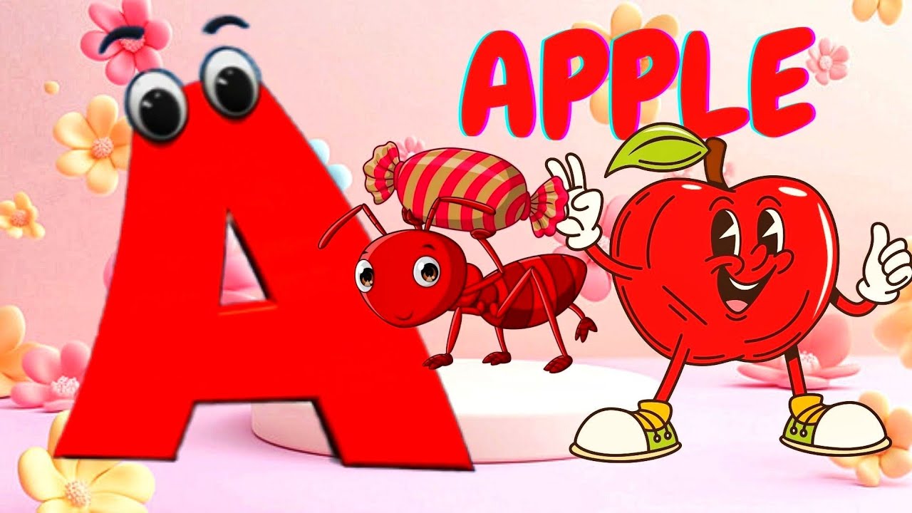 А — яблоко, А — муравей | Песенка для изучения алфавита ABC для детей | Детские стишки | Песенка ...